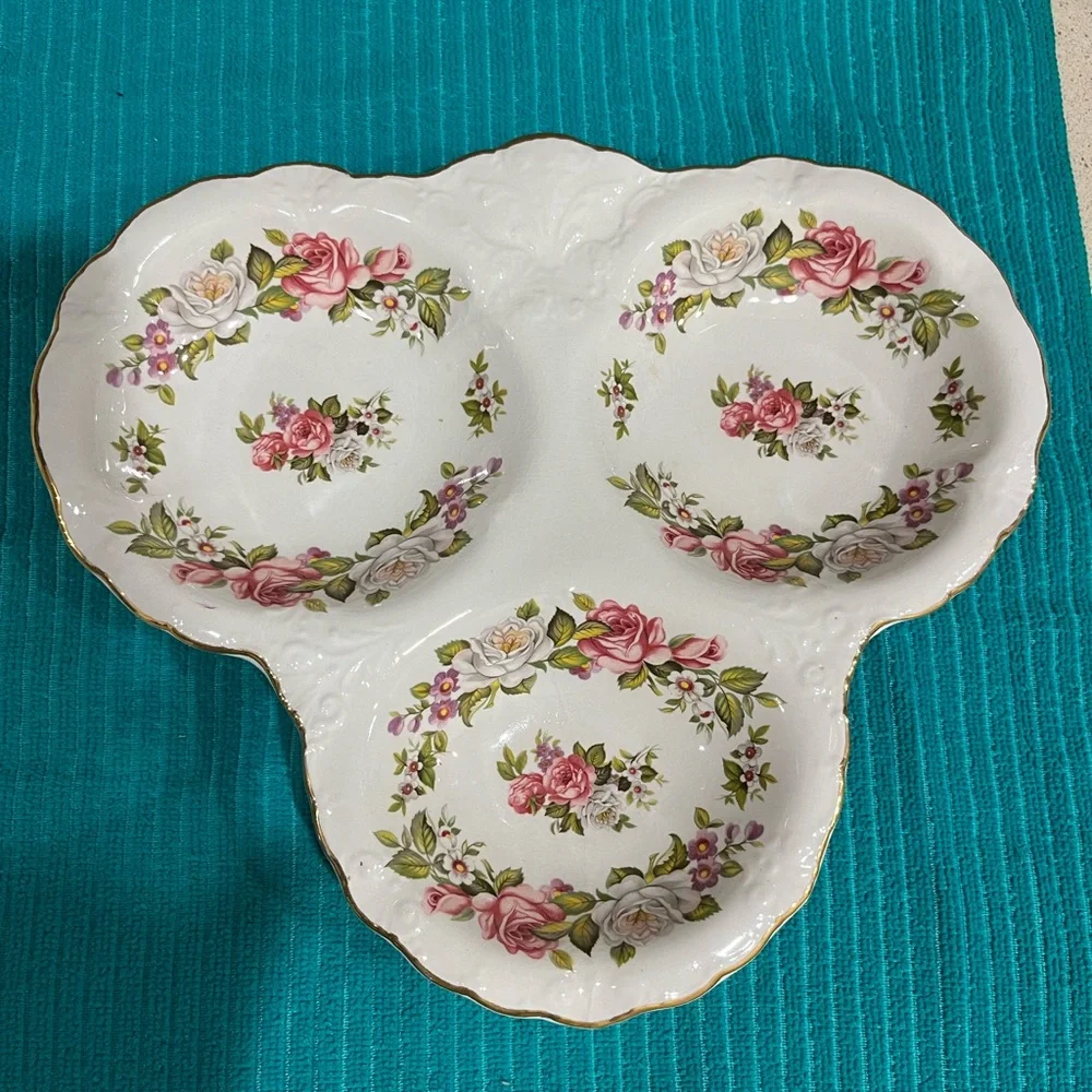 Vintage 3 bowl platter